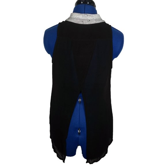 GUESS Pearl Collar Simona Sheer Top Size XS - Picture 4 of 9